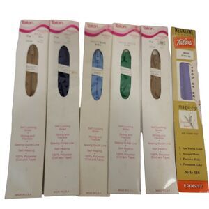 Vintage Talon Polyester Zippers Lot of 6 Assorted Colors And Sizes